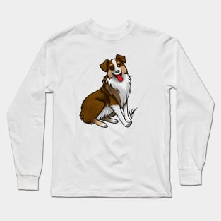 Dog - Australian Shepherd - Tri-Color Liver Long Sleeve T-Shirt